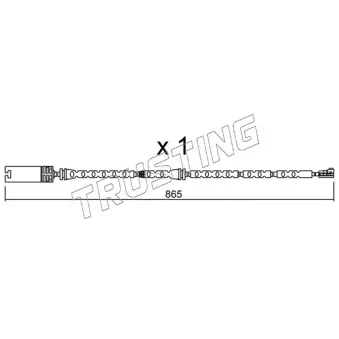 Contact d'avertissement, usure des plaquettes de frein TRUSTING SU.299