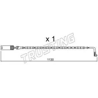 Contact d'avertissement, usure des plaquettes de frein TRUSTING SU.300