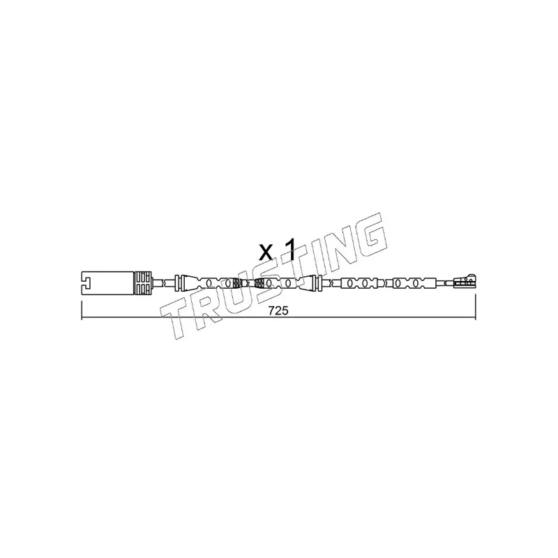 Contact d'avertissement, usure des plaquettes de frein TRUSTING SU.302