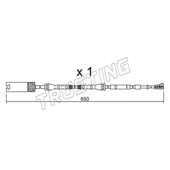 Contact d'avertissement, usure des plaquettes de frein TRUSTING SU.304
