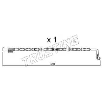 Contact d'avertissement, usure des plaquettes de frein TRUSTING SU.306