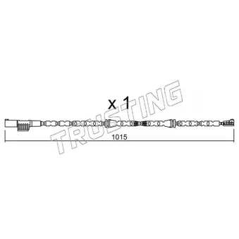 Contact d'avertissement, usure des plaquettes de frein TRUSTING SU.307