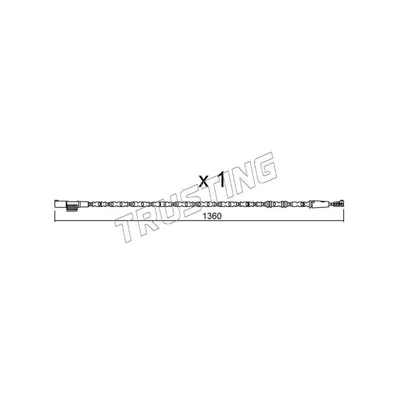 Contact d'avertissement, usure des plaquettes de frein TRUSTING SU.308