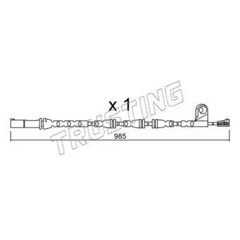 Contact d'avertissement, usure des plaquettes de frein TRUSTING SU.309