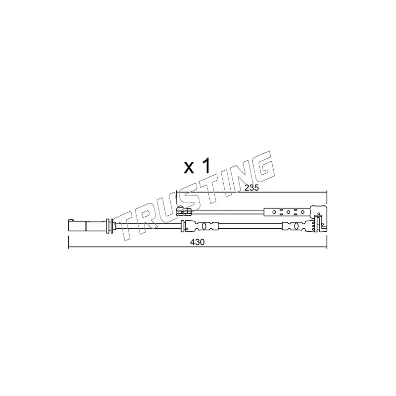 Contact d'avertissement, usure des plaquettes de frein TRUSTING SU.311