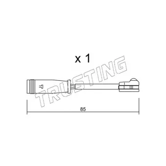 Contact d'avertissement, usure des plaquettes de frein TRUSTING SU.314