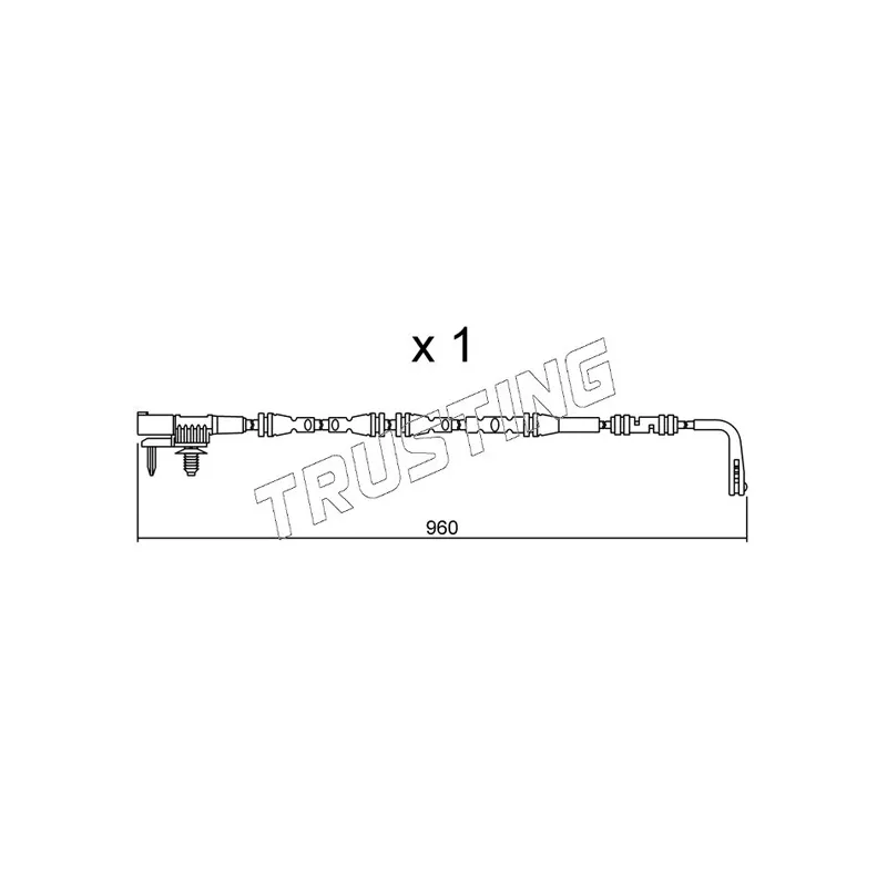 Contact d'avertissement, usure des plaquettes de frein TRUSTING SU.317