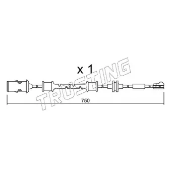 Contact d'avertissement, usure des plaquettes de frein TRUSTING SU.319