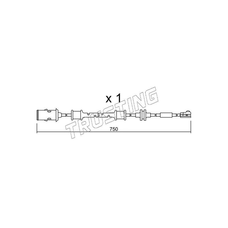 Contact d'avertissement, usure des plaquettes de frein TRUSTING SU.319