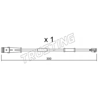 Contact d'avertissement, usure des plaquettes de frein TRUSTING SU.320