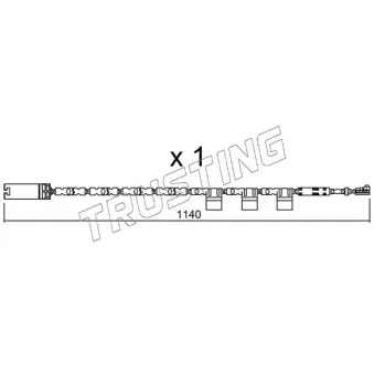 Contact d'avertissement, usure des plaquettes de frein TRUSTING SU.325