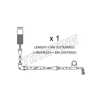 Contact d'avertissement, usure des plaquettes de frein TRUSTING SU.327