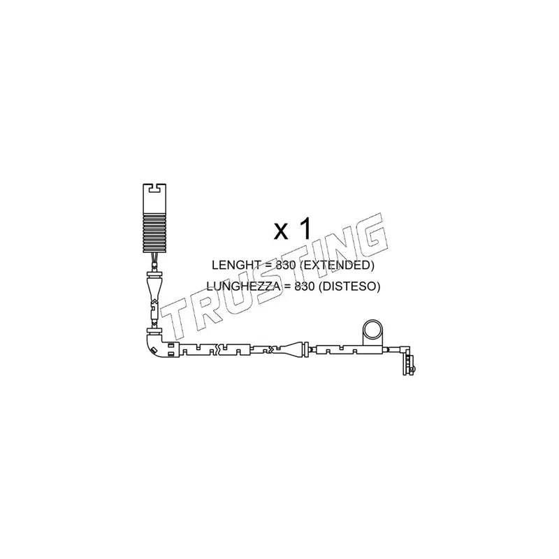 Contact d'avertissement, usure des plaquettes de frein TRUSTING SU.327