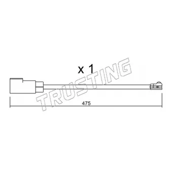 Contact d'avertissement, usure des plaquettes de frein TRUSTING SU.329