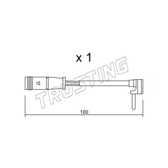 Contact d'avertissement, usure des plaquettes de frein TRUSTING SU.330