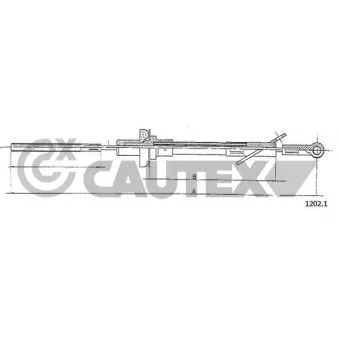 Tirette à câble, commande d'embrayage CAUTEX