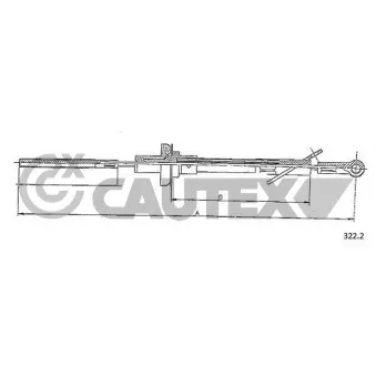 Tirette à câble, commande d'embrayage CAUTEX