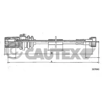 Câble flexible de commande de compteur CAUTEX 018501