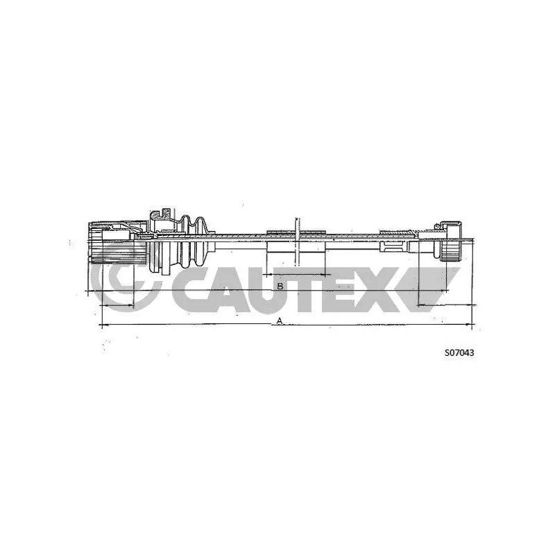 Câble flexible de commande de compteur CAUTEX 018501