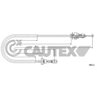 Câble d'accélération CAUTEX 018998