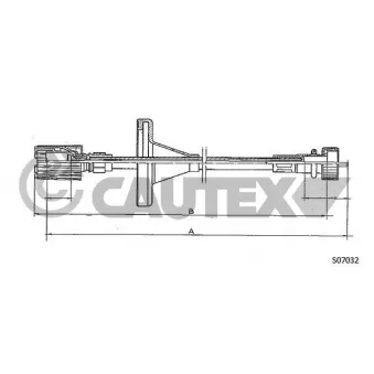 Câble flexible de commande de compteur CAUTEX 019067