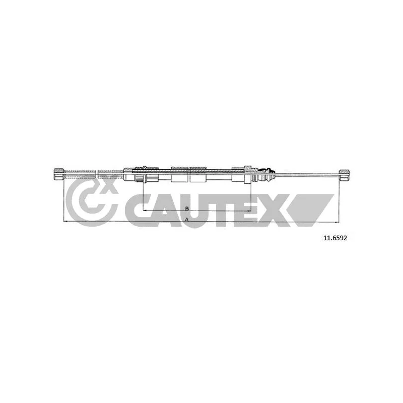 Tirette à câble, frein de stationnement CAUTEX 025700
