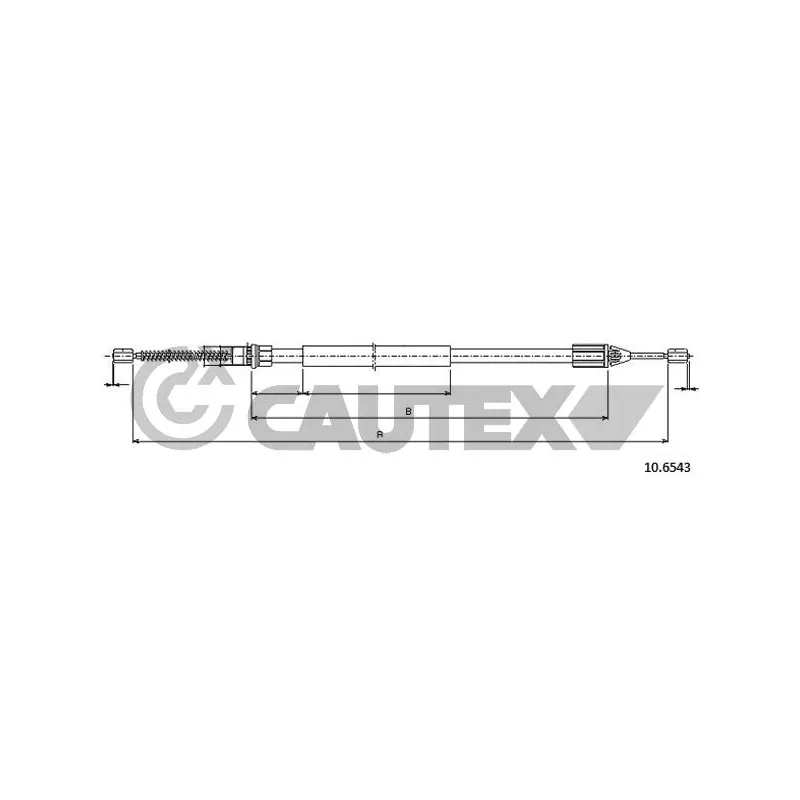 Tirette à câble, frein de stationnement CAUTEX 028316