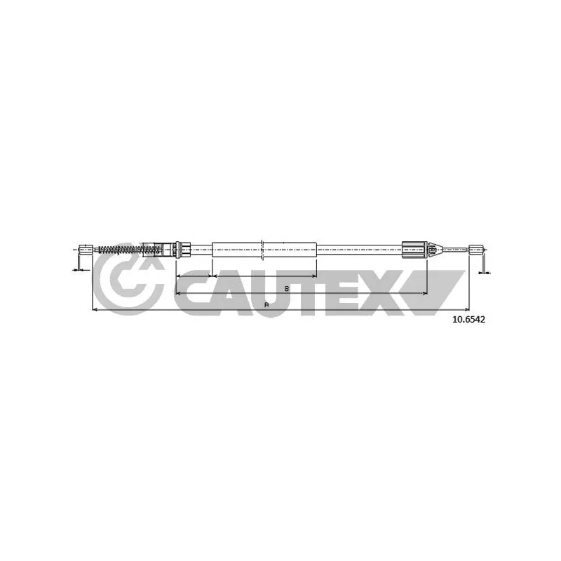 Tirette à câble, frein de stationnement CAUTEX 028339