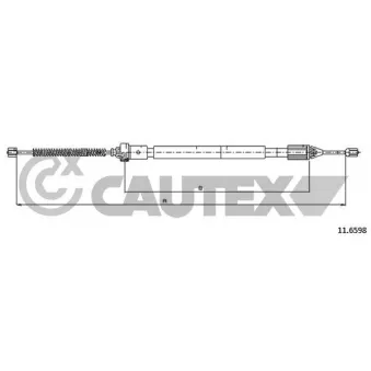 Tirette à câble, frein de stationnement CAUTEX 028366