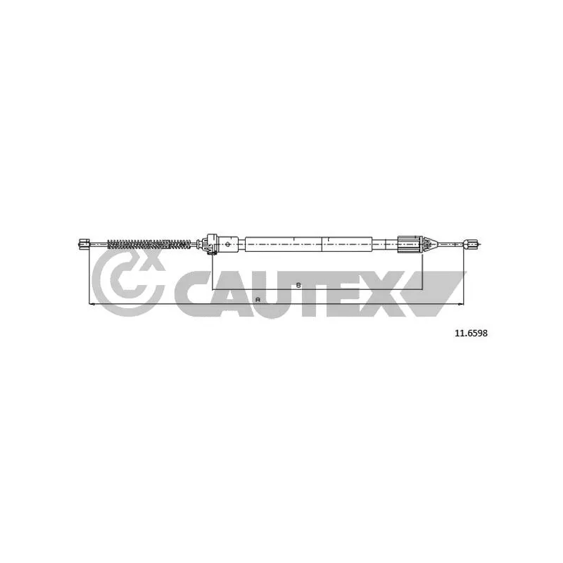Tirette à câble, frein de stationnement CAUTEX 028366