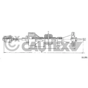Tirette à câble, commande d'embrayage CAUTEX 028440