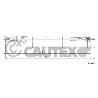 Câble flexible de commande de compteur CAUTEX 033521