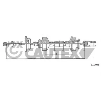 Tirette à câble, commande d'embrayage CAUTEX 035680