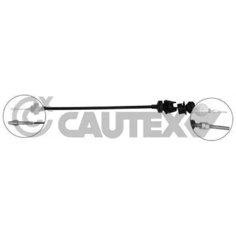 Tirette à câble, commande d'embrayage CAUTEX 036551