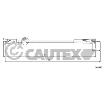 Câble flexible de commande de compteur CAUTEX 038278