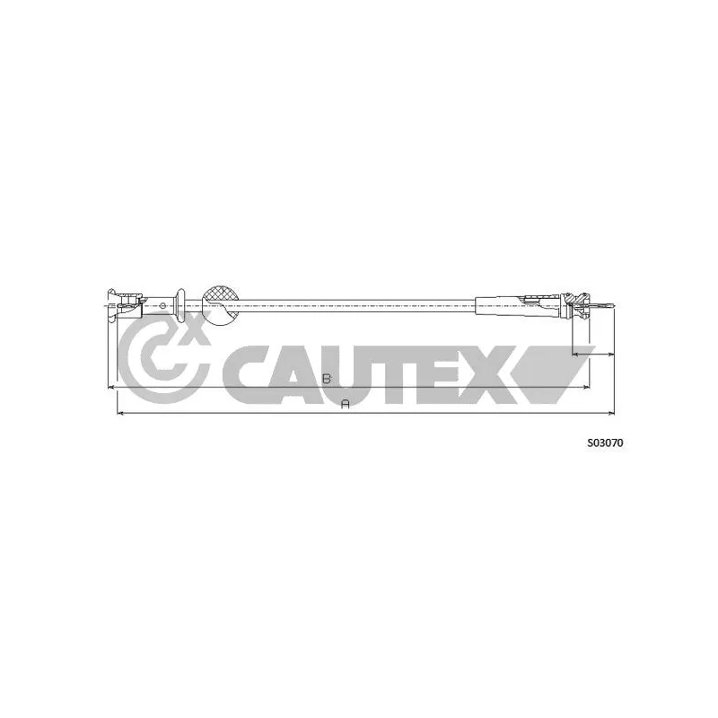 Câble flexible de commande de compteur CAUTEX 038278