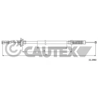 Câble d'accélération CAUTEX 038304