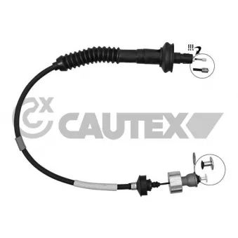 Tirette à câble, commande d'embrayage CAUTEX 038319