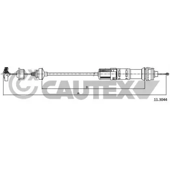 Tirette à câble, commande d'embrayage CAUTEX 038410