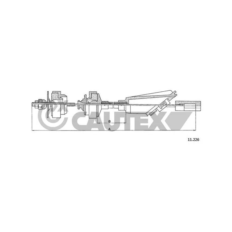 Tirette à câble, commande d'embrayage CAUTEX 038429