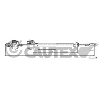 Tirette à câble, commande d'embrayage CAUTEX 038432