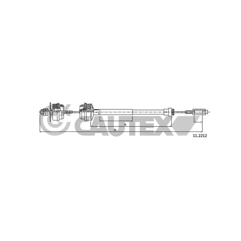 Tirette à câble, commande d'embrayage CAUTEX 038432