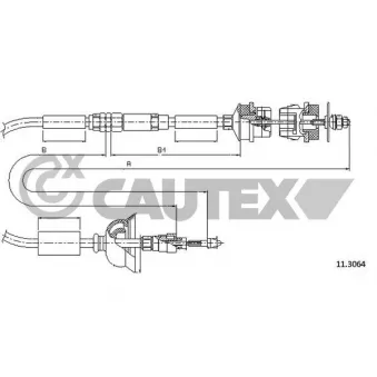 Tirette à câble, commande d'embrayage CAUTEX 038461