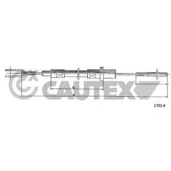 Tirette à câble, commande d'embrayage CAUTEX 048150