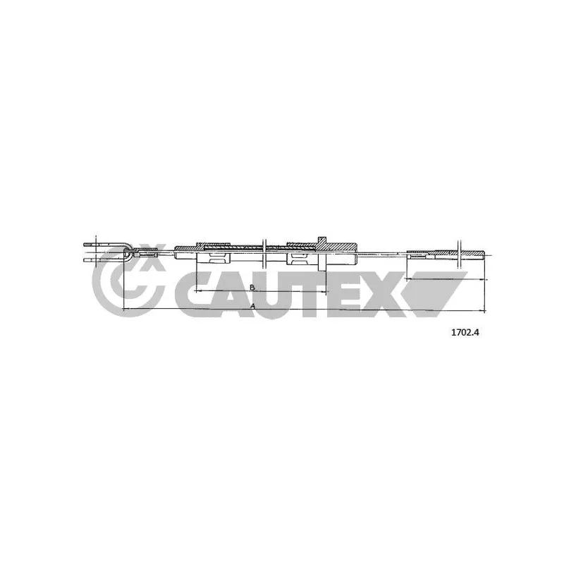 Tirette à câble, commande d'embrayage CAUTEX 048150