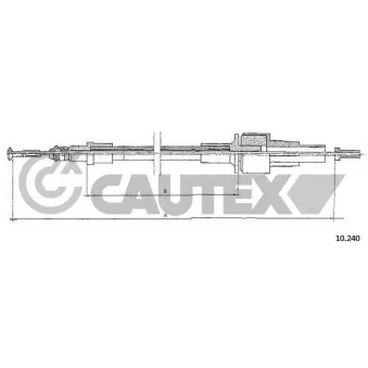Tirette à câble, commande d'embrayage CAUTEX 081333