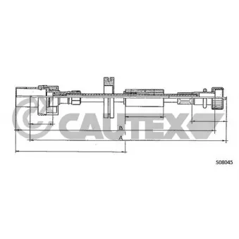Câble flexible de commande de compteur CAUTEX 085147