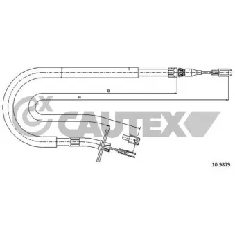 Tirette à câble, frein de stationnement CAUTEX 188021