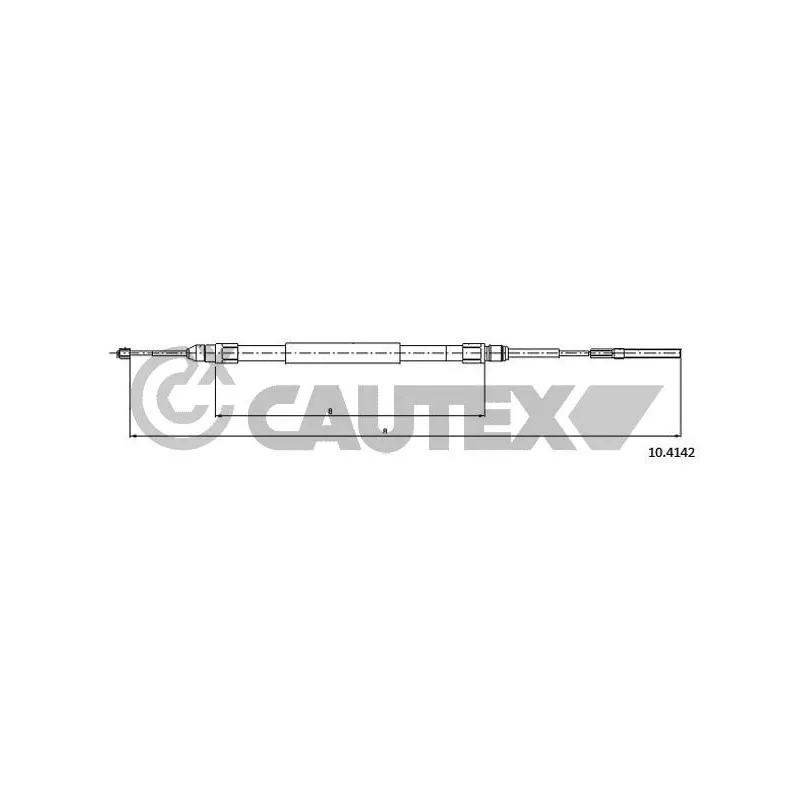 Tirette à câble, frein de stationnement CAUTEX 208025