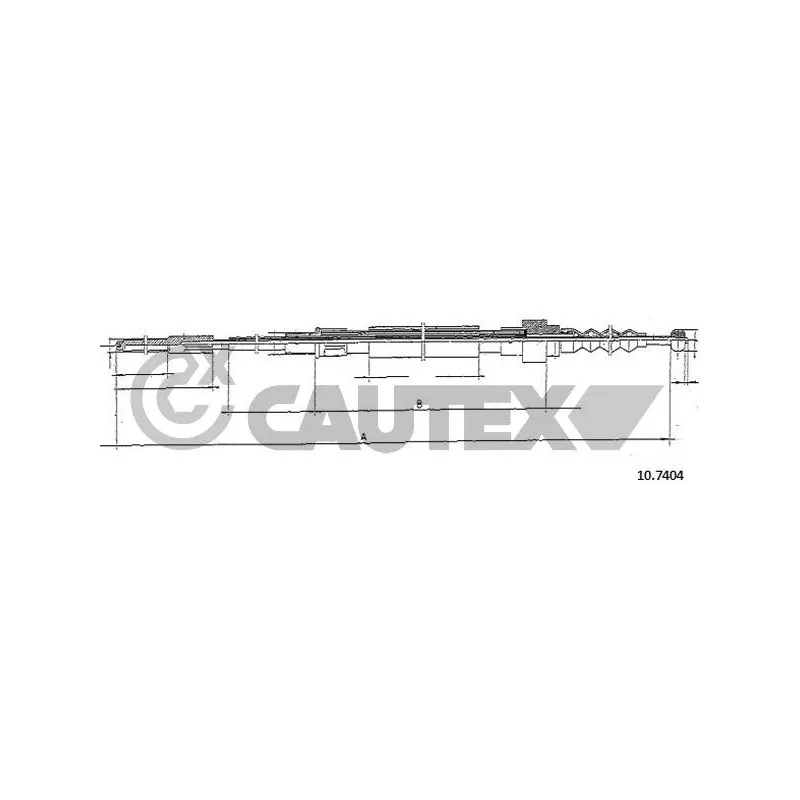 Tirette à câble, frein de stationnement CAUTEX 460035